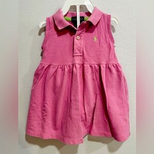 Ralph Lauren Baby Girls Pique Polo Dress & Bloomer Set 18 months